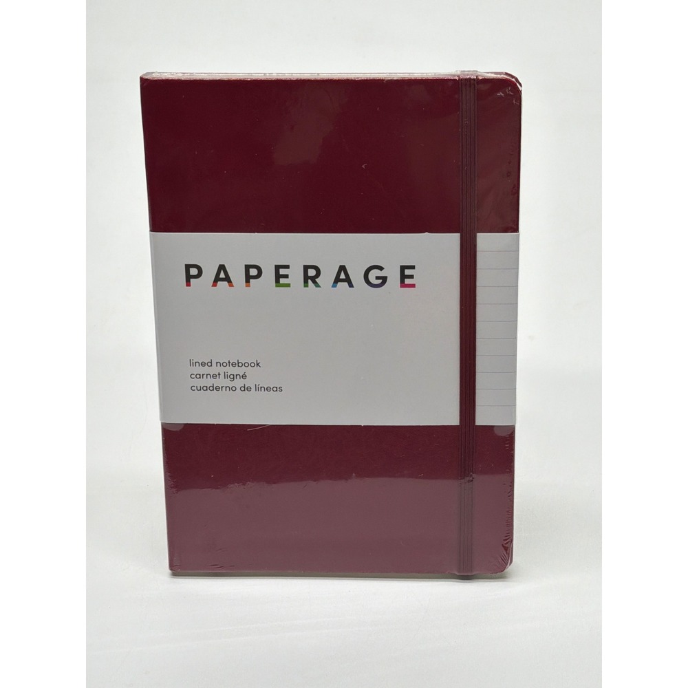 Paperage Lined Notebook Burgundy Hardcover Journal 160 Pages 5.6x8 100gsm 88002